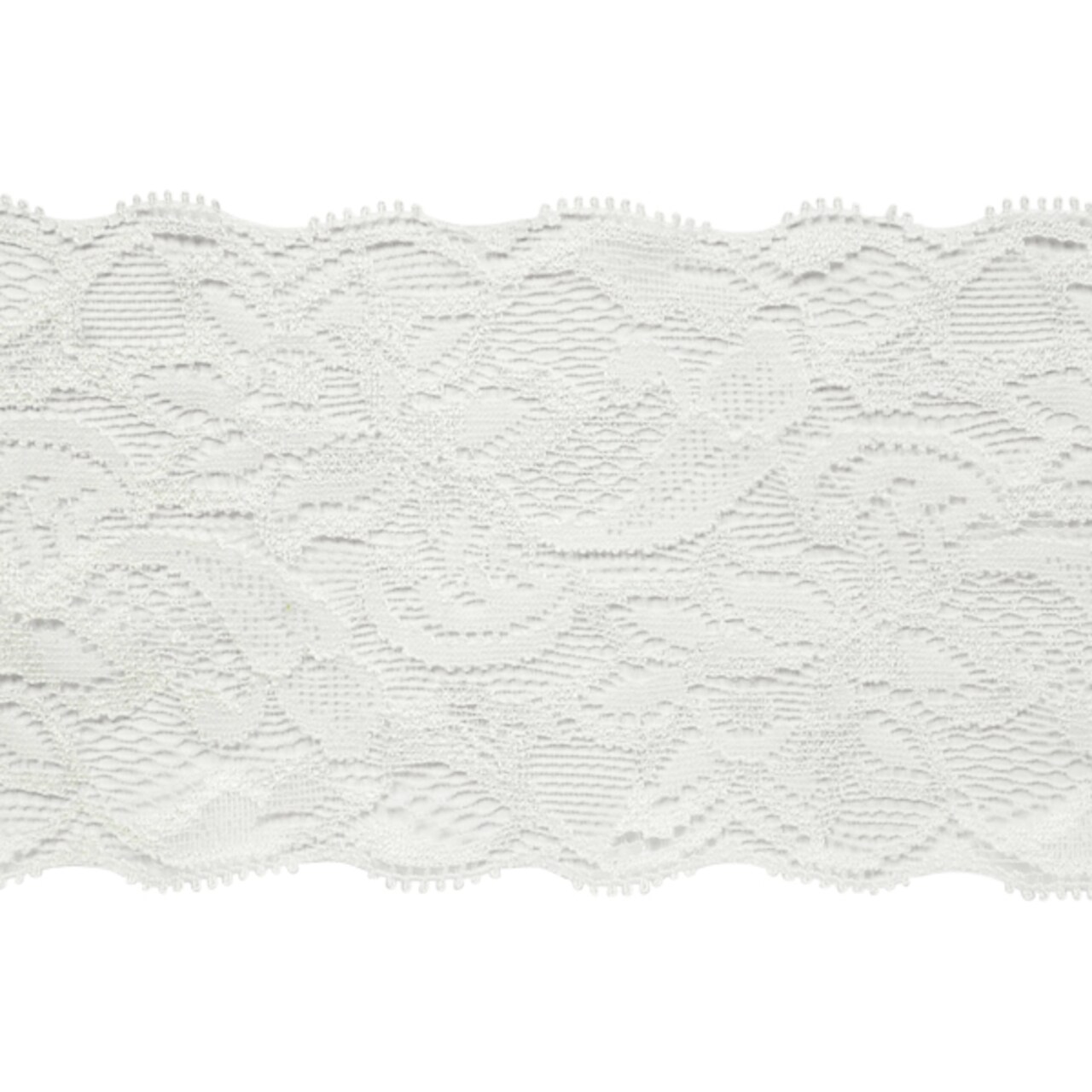5 yards of Amelia 3 1/4" Stretchable Polyester Chantilly Lace Trim | 5 yard cut